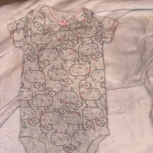 Adorable Sheep Print Baby Onesie
